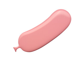 Blot of pink balloon shaped nail polish isolated on white