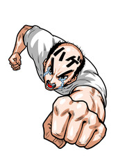 スーパーマン,パンチ,拳,Tシャツ,ビジネスマン,男,劇画,熱血,突撃,突進,ガッツ,ウルトラマン,変身,ポーズ,サラリーマン,会社員,泣き顔,泣く,涙,悲,怒,喜,漫画,マンガ,コミック,ハゲ,薄毛,増毛,アフロ,悩み,ヒゲ,ちょんまげ,YES,NO,OK,殴る,壁,破る,壊す,破壊,バーコード,ホルモン,筋肉,バカ,勢い,元気,パワフル,情熱,熱い,ジャパニーズ