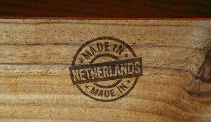Made in Netherlands stamp and stamping