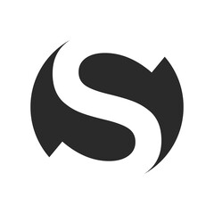 Initials monogram S letter logo vector icon illustration.