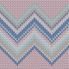 Fashionable zig zal lines knitted texture - obrazy, fototapety, plakaty