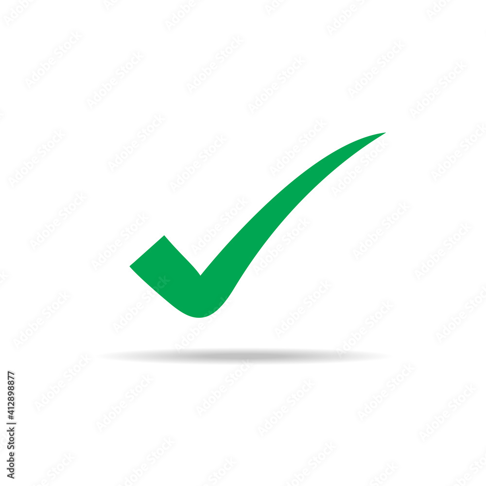 Poster check icon vector isolated on white background. trendy check icon in flat style. template for app, u
