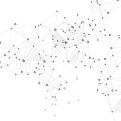 Block chain global network technology concept.