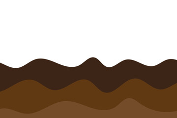 Chocolate Brown Wave Lines Pattern Abstract Background. Vector