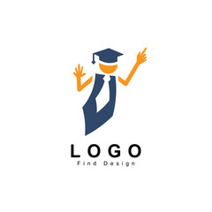 education logo, people symbol and teacher template
