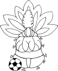 Cartoon version for new coronavirus variant from Brazil