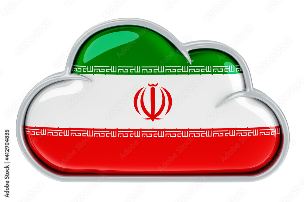 Poster cloud storage service in iran, 3d rendering