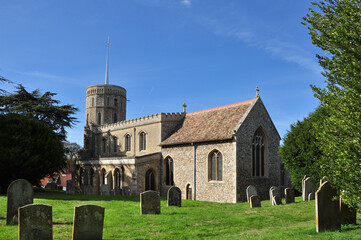 Fototapeta na wymiar St Mary's Church in the village of Swaffham Prior, Cambridgeshire