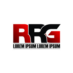 RRG letter monogram logo design vector