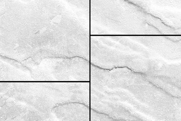 White stone tile floor pattern and seamless background