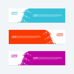 Fototapeta premium abstract geometric web design banner template isolated on dark grey background