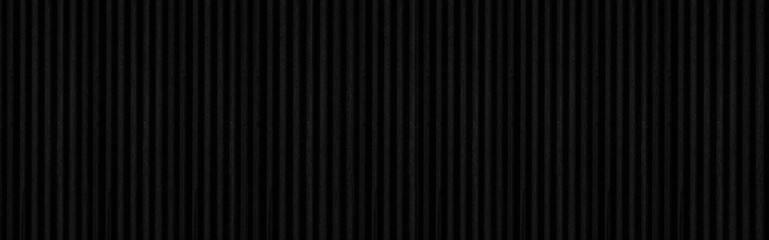 Panorama of Black Corrugated metal background and texture surface or galvanize steel