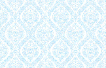 Blue Thai Pattern Background.