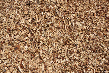 Feine Hackschnitzel als Hintergrund