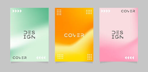 cover design template with Texture decorative elements with gradient and freedom style. Eps 10 vector illustration