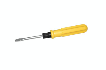 Fototapeta premium A yellow screwdriver on a white background