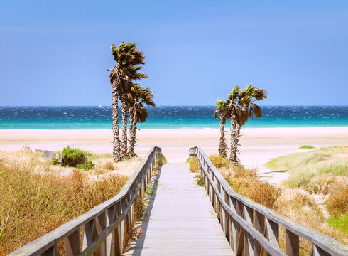 beach of Tarifa, Andalusia, Spain,