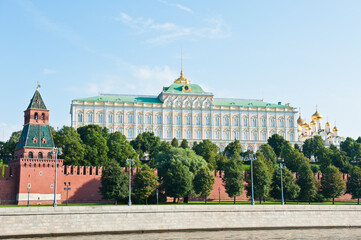 Obraz premium The Grand Kremlin Palace. Sunny summer morning. Moscow. Russia