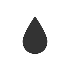 Drop icon. Water, oil or blood drop black silhouette. Vector isolated on white
