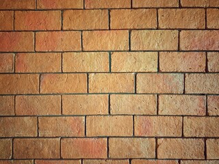 Brick wall with red brick, red brick background.