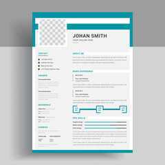 Modern resume template vector design
