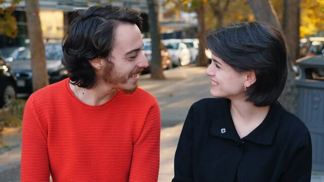 bad breath, repulsion - man tries to kiss his friend who goes away in disgust