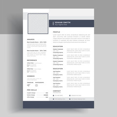 Geometric color business resume vector