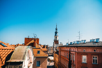 Street view of Poznan city, Poland