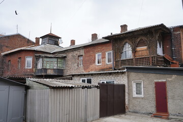 Fototapeta na wymiar old houses in the old town