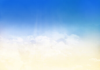 Naklejka na ściany i meble Natural blue sky with clouds as background