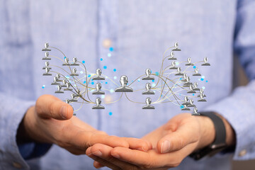 hierarchy connection team group digital