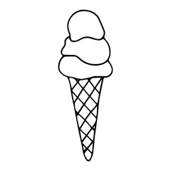 Ice cream isolated on white