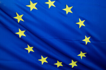 eu flag background in wind