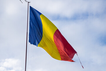 romania flag background in wind
