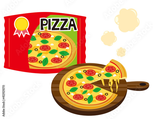 冷凍ピザのベクターイラスト 冷凍食品 Wall Mural Wallpaper Murals Nisi 冷凍ピザのベクターイラスト 冷凍食品 Wall Mural Wallpaper Murals Nisi