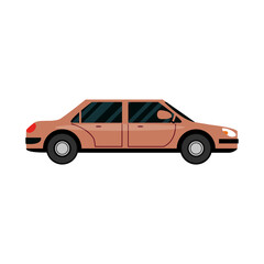 car transport side view, car icon vector