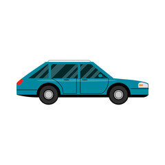 Obraz na płótnie Canvas car cuv transport vehicle side view, car icon vector
