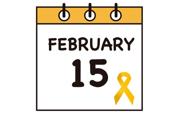 Calendar sheet with international childhood cancer day