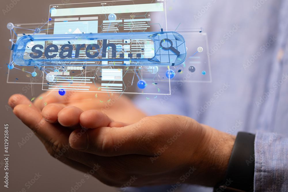 Poster interface web application in hand
