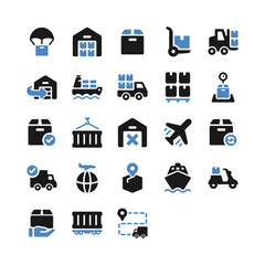 Delivery and Shipping Icon Set