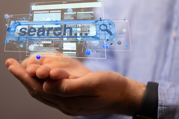 Interface web application in hand