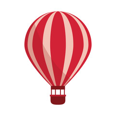 Obraz premium amusement park carnival hot air balloon flat design
