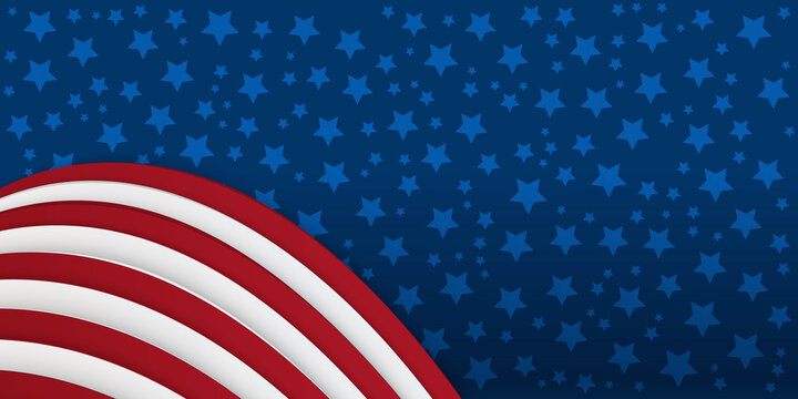 USA or American flag background with copy space