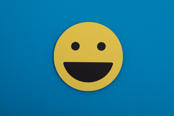 smiley emotion concept paper positive