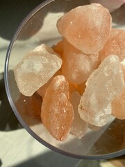 sugar in a glass bowl
