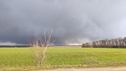 storm over the field