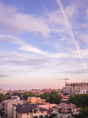 rainbow over the city