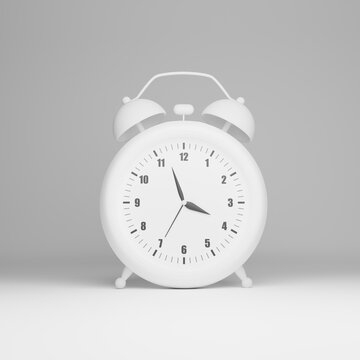 Isolated white alarm clock 