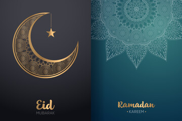 Fototapeta na wymiar Ramadan kareem background with mandala ornament