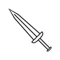 Sword icon. Vector sword icon. Sword icon Isolated on white background. Blade logo. Simple logo. Simple icon.